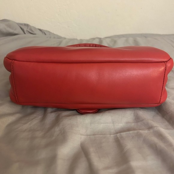Coach Pillow Tabby Shoulder Bag 26, Red Apple, Leather, Small Purse, C Logo - Picture 10 of 13